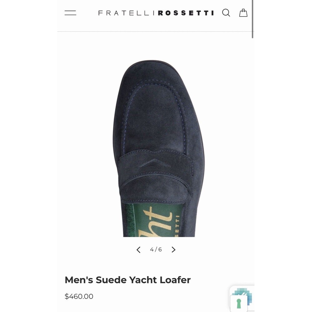 Fratellli Rossetti Yacht Navy Blue Soft Suede Men’s Loafer US Size 10 $460